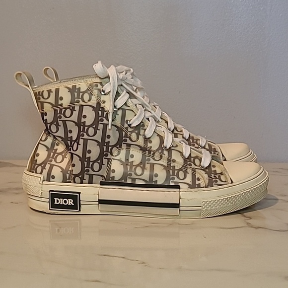 Christian Dior B23 League HighTop Oblique Patchwork White Black Sneakers Mens 7 main image 11